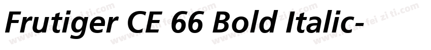 Frutiger CE 66 Bold Italic字体转换